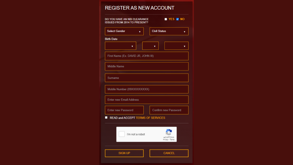 Create an Account