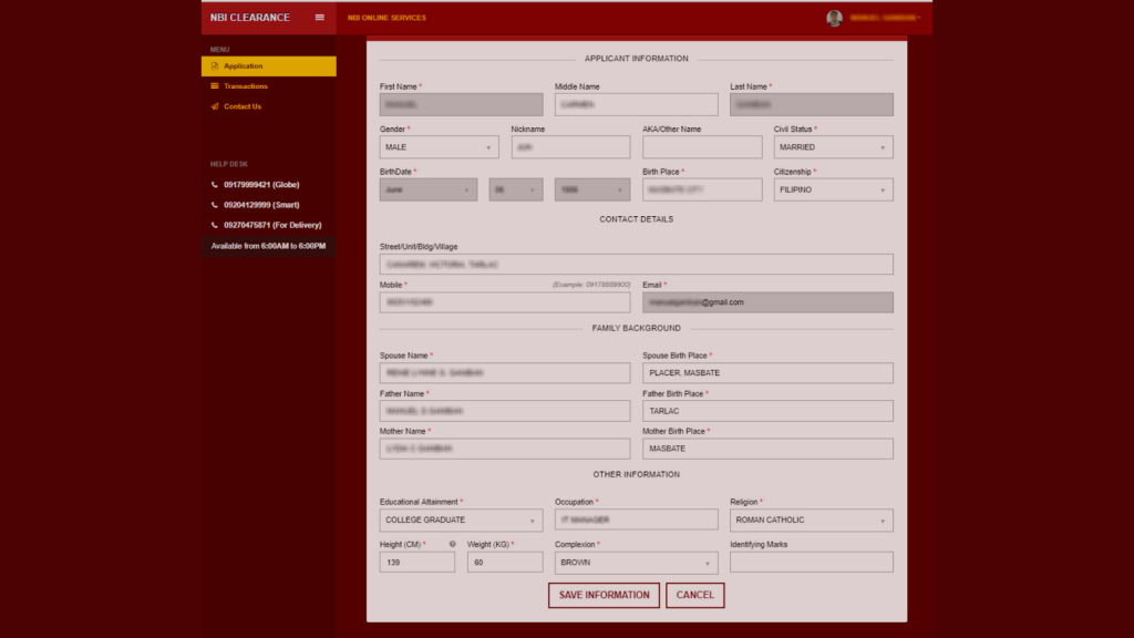 Fill Out the Application Form