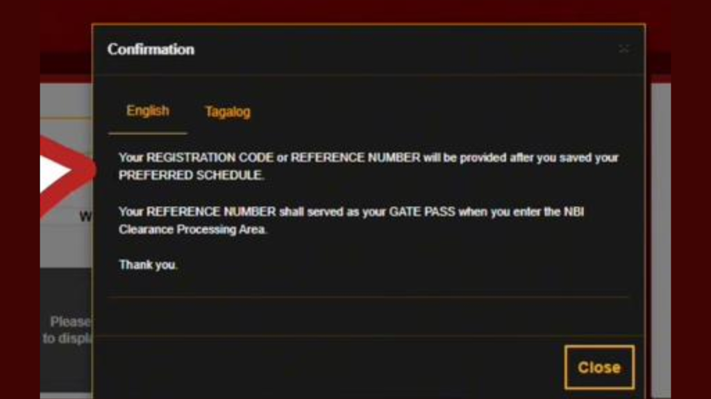 Get Your Reference Number