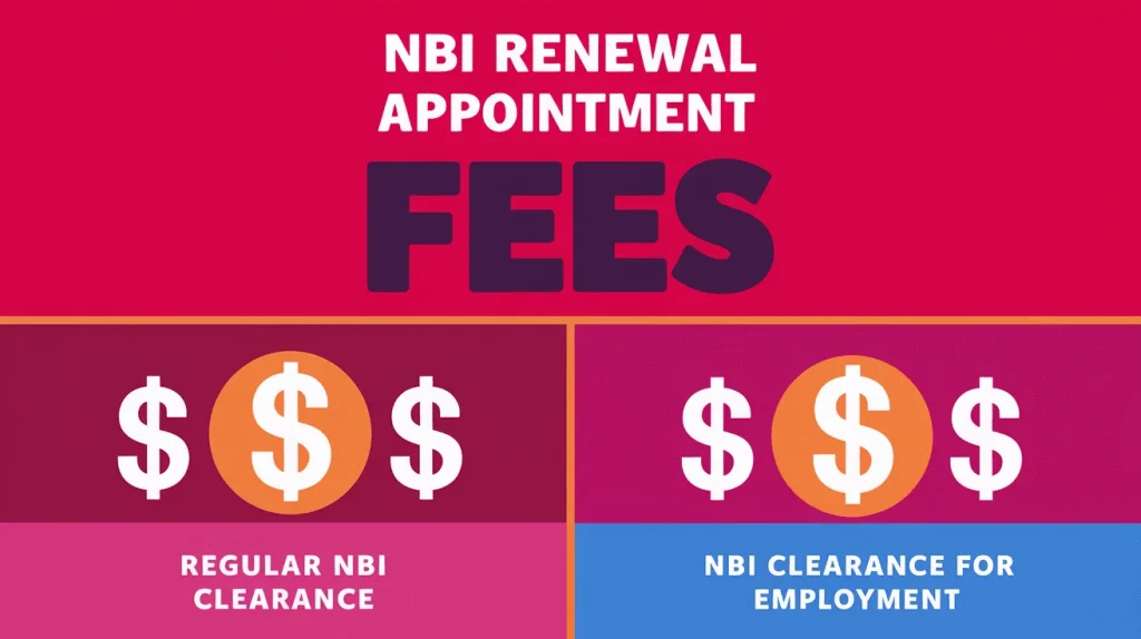 NBI renewal appointment fees